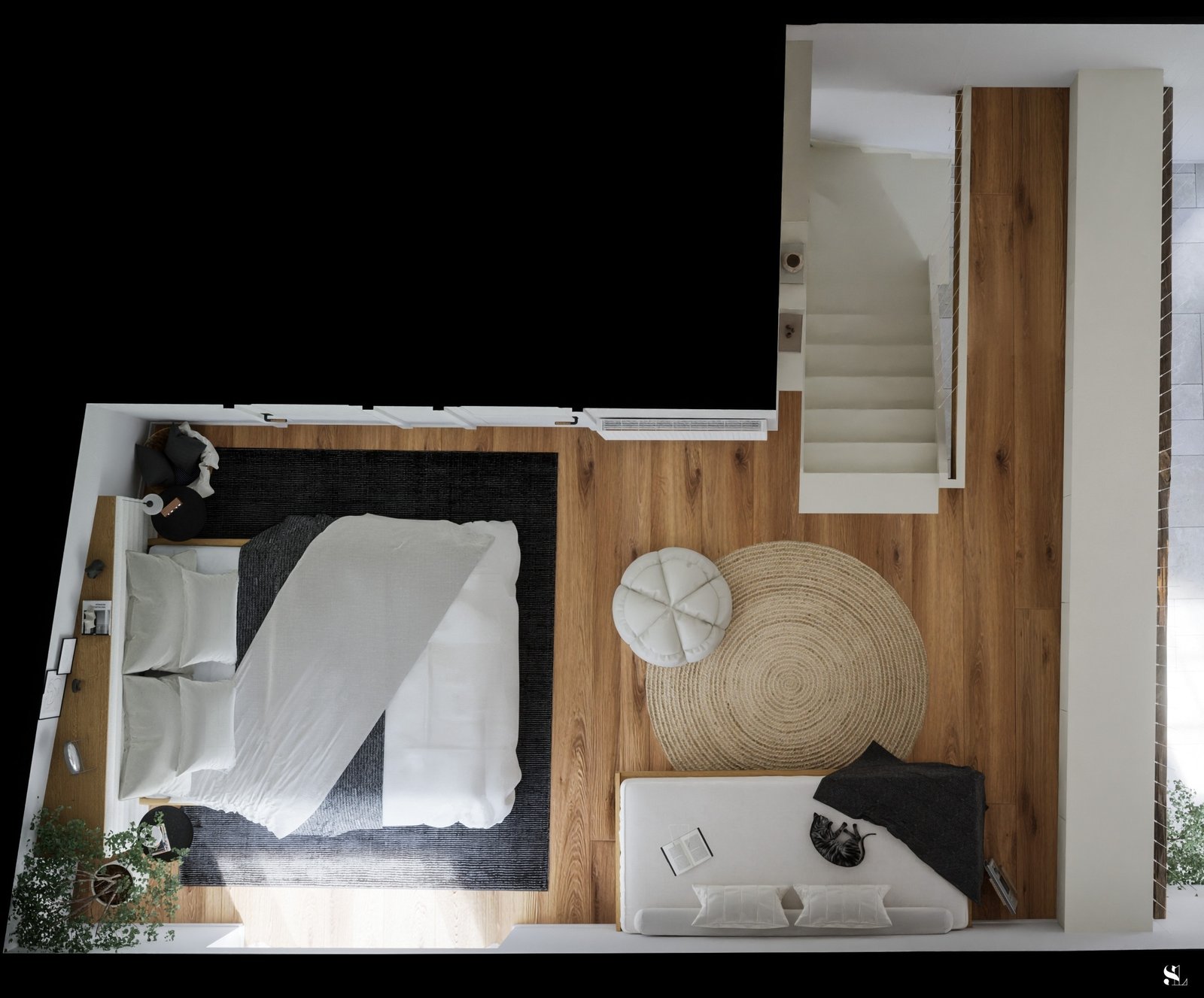 Le Secret de la Mansarde - Mezzanine - Plan - Sandra Leclerc--